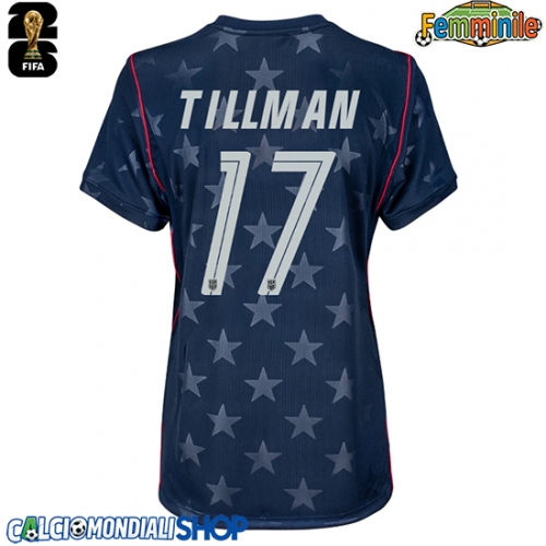 Maglie da calcio Stati Uniti Malik Tillman #17 Seconda Maglia Femminile Mondiali 2026  Manica Corta